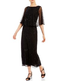 Pisarro Nights Sequin Capelet Gown Women's Formal Dresses, Pisarro Nights, Groom Dress, Mother Of The Groom, Dillard's, Mother Of The Bride Dresses, Wedding Shop, Mother Of The Bride, High Low Dress