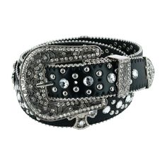 An eye-catching western rhinestone belt to go with your favorite outfits. Whether going to the barn or the dance hall, you are sure to shine with rhinestones and cross conchos decorating the bet. The removable buckle and keeper also have rhinestones along with scroll work. The edges are framed with a beaded string. Made of Faux Leather Y2k Accessories, Western Buckles, Belt Women, Rhinestone Belt, Jean Belts, Beaded Belt, Casual Belt, Dance Hall, Faux Leather Belts