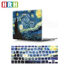 an image of the starry night with laptop keyboard skins for macbook pro