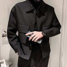 Mens Wool Trench Coat, Cargo Coat, Plus Size Streetwear, Chic Outerwear, Outwear Fashion, Guys Clothing Styles, Wool Trench Coat, Casual Outerwear, Chic Clothing