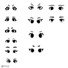 an image of different eyes and eyebrows