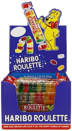 a box of harbo roulette gummy bears