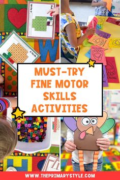 many different activities for kids to do with their own hands and feet, including fine motor skills