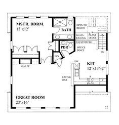 the first floor plan for a small house