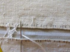 two pieces of fabric that have been stitched together