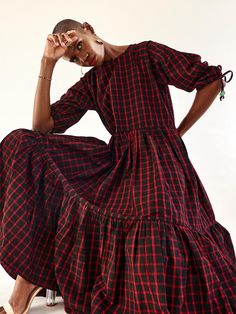 This fabric is called ‘Maasai Shuka’ and is the traditional fabric worn by the Maasai Tribe in Kenya and Tanzania. The Tiered Dress has pockets and drawstring sleeves. The beads on the dress are made from recycled glass by members of the Krobo tribe in Ghana, by using a centuries old technique. The crushed glass is shaped is heated over a fire in moulds which are made from mud. That gives the beads their frosty and uneven texture. The colour of the beads on your dress is determined by the type o Maasai Shuka, Mid Length Sleeves, Crushed Glass, Traditional Fabric, Maasai, Fabric Projects, A Fire, Tiered Dress, Babydoll Dress