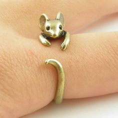 New Cute Mouse Shape Open Ring For Women Antique Silver Color Modern Fashion Girls Finger Ring Hip Mouse Ring, Elephant Shape, Animal Tails, Modern Punk, Hip Hop Party, Elephant Ring, Rings Women, Womens Rings Fashion, Animal Rings