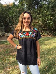 "Embroidered blouse,Oaxaca blouse,Black, Small, S,Mexican blouse,top,boho blouse, Cotton blouse,Indian,hupil excellent condition Small Bust 34\"-36\" 23' top to bottom excellent condition NK551T Embroidered blouse,Oaxaca blouse,Black, Small, S,Mexican blouse,top,boho blouse, Cotton blouse,Indian,hupil" Black Peasant Top For Festival, Black Embroidered Peasant Top, Bohemian Black Tops With Embroidered Neckline, Black Peasant Top With Floral Embroidery For Festivals, Black Embroidered Peasant Top For Festivals, Black Floral Embroidered Peasant Top For Festival, Black Summer Festival Peasant Top, Black Folk Style Blouse For Festival, Folk Style Black Blouse For Festival