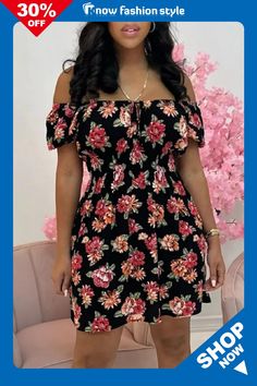 knowfashionstyle Casual Print Backless Off the Shoulder Short Sleeve Dress Dress Sleeve Styles, Hip Dress, Fashion Gallery, Short Sleeve Dress, Wholesale Fashion, Dresses Online, Sleeve Dress, Dress Length, Buy Now