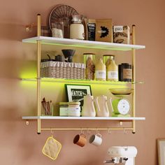 the kitchen is clean and ready to be used as a storage area for cooking utensils