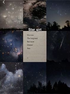 the stars in the night sky are being viewed from different angles, with caption below