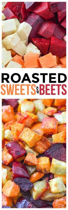 roasted beets and sweet potatoes are the perfect side dish for any meal or appetizer