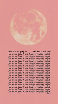 an image of a full moon in the sky with words below it that read, there is a lot of things on this page