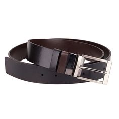 "Buy Black Brown Reversible Leather Belt. Enjoy the double sided fashion with this reversible and adjustable belt anytime and anywhere. It is purely handmade from quality leather that will add to your style. This beautiful belt is great for both formal and casual occasion. It has 1.34\"/34 MM width with a sleek buckle. You can flip the side-from black to brown and vice versa, meaning two styles from single belt. Wear this belt and have an impressive way to flaunt your individuality. Team up this Black Leather Belt Buckles With Metal Pin, Black Leather Belt Buckle With Metal Pin, Classic Black Belt With Metal Pin Buckle, Formal Black Belt With Metal Pin Buckle, Modern Leather Belt With Metal Pin Buckle, Black Metal Pin Buckle Belt, Luxury Formal Belt With Metal Pin Buckle, Business Leather Belt Buckles With Metal Pin, Leather Belt Buckles With Metal Pin For Business