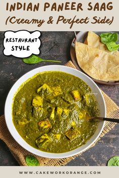 This easy and creamy Palak Paneer recipe  is a perfect side dish for vegetarians! This Restaurant style, North Indian classic dish combines velvety, creamy spinach gravy with tender paneer cubes for a nutritious, flavour-packed meal. Perfect for weeknight dinner, lunchboxes, potluck or any day you crave comfort food that is simple to make. Serve the Indian saag paneer with fluffy basmati rice, roti or warm naan for an authentic Indian experience. Saag Paneer Recipe, Palak Paneer Recipe, Indian Vegetable Recipes, Green Leafy Vegetables, Saag Paneer, Paneer Dishes, Pinterest Food, Paneer Recipe, Indian Cooking Recipes