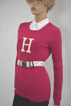 Tommy Hilfiger Fushia Pink Long Sleeve Ribbed/Big "H" Sweater -NWT ~New With Tags~ ~Tommy Hilfiger~ ~Color"Fushia Pink"~   ~Description~ ~Gorgeous Versatile100% Cotton Pullover Sweater ~ ~Ribbed Cuff Sleeves~ ~Tommy Hilfiger "Logo" on left Sleeve~ ~"Big White "H" on Chest~ ~Measurements~   Small Large XLarge Armpit to Armpit 16" (43.2 cm) 18" (45.7 cm) 19" (48.3 cm) Shoulder to Hemline 26" (66.0 cm) 27" (68.6 cm) 28" (71.1 cm) BUY MORE AND SAVE! I can usually combine shipping when items are paid Pink Fushia, Tommy Hilfiger Logo, Cotton Pullover, Pink Long Sleeve, Tag Sale, Cuff Sleeves, Sweater Jacket, Pullover Sweater, Pullover Sweaters