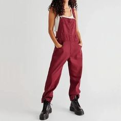 In Excellent Used Condition. Out Of Stock/Retired Color- “Maroon Banner” No Stains, Snags, Holes, Etc. Comment With Any Questions! Overalls, Jumpsuit, Denim Overalls, 90s, 80s, Retro, Y2k, Jumper, Onesie, Ziggy Overalls, Jean, Jeans, Straight-Leg Ziggy Overalls, Y2k Jumper, Overalls 90s, Overalls Jumpsuit, Jumpsuit Denim, 90s 80s, 80s Retro, Denim Overalls, Free People Pants