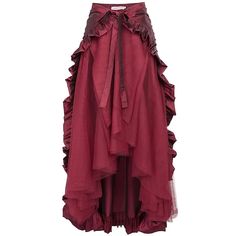 Retro Vintage Punk & Gothic Viktorianisch Mittelalterlich Renaissance Rock Cosplay Kostüm Maxirock Seeräuber Damen Kordelzug Asymmetrischer Saum Feste Farbe Halloween Karnival Alltagskleidung 2024 - €24.99 Pirate Skirt, Steampunk Skirts, Long Ruffle Skirt, Pirate Dress, Steampunk Skirt, Gothic Skirt, Bustle Skirt, Style Steampunk, Corset Fashion