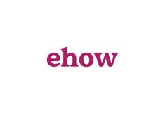 the word ehow is shown in pink letters on a white background, and it appears to be red