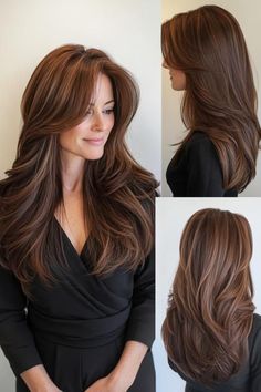 Side Part Face Framing Layers, Face Framing Layers Wavy Hair, Layered Haircuts With Side Bangs, Side Swept Bangs Long Hair, Haircuts With Side Bangs, Long Layered Hair With Side Bangs, Curtains Bangs, Wavy Layered Haircuts, Long Layered Hairstyles