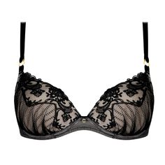 Push-up bra CHANTELLE Cabaret Sauvage Chic Padded Bra For Evening, Chic Evening Bra With Padded Cups, Elegant Fitted Party Bra, Elegant Party Bra With Lined Body, Formal Fitted Underwire Bra, Fitted Formal Underwire Bra, Elegant Fitted Bra With Padded Cups, Luxury Party Bra With Removable Cups, Luxury Fitted Bra With Removable Cups