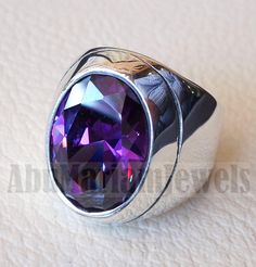 diamond synthetic stone high quality lavender amethyst color cubic zircon huge men ring sterling silver 925 any size heavy jewelry Risk free Quality guarantee policy : If you are not satisfied with your item for any reason simply send it to us and we will pay the return shipping cost and you will get a replacement or refund . please write or choose your size with the order and we will size it for you . Our ring is handcrafted mostly with a few simple tools . but some methods are used in casting Heavy Jewelry, Mens Necklaces, Lavender Stone, Amethyst Birthstone, Diy Jewelry Display, Men Rings, Signet Ring Men, Bangles Jewelry Designs