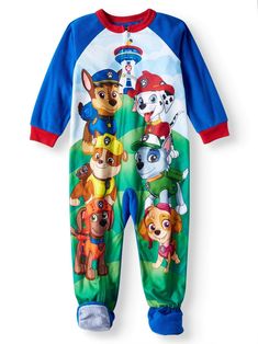 Nickelodeon Paw Patrol Long Sleeve Footed Sleeper Blanket Pajama Boy Size 5T 100% Polyester Multicolor Character Print Sets For Pajama Party, Multicolor Long Sleeve Bedtime Sets, Multicolor Character Print Sleepwear For Pajama Party, Multicolor Long Sleeve Playtime Sets, Paw Patrol Blanket, Multicolor Cartoon Print Sleepwear With Long Sleeves, Nickelodeon Pajamas, Paw Patrol Trucker, Multicolor Character Print Sleepwear