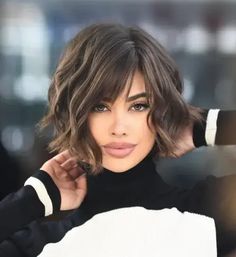 27 Dazzling Bob Haircuts for Thick Hair - Hairstyles Academy Angled Bob Haircuts With Bangs, Short Bob With Side Bangs, Angled Bob With Bangs, Thick Hair Bangs, Shaggy Lob With Bangs, Bob With Fringe Bangs, Bob With Side Bangs, Thick Hair Bob Haircut, Bob Haircuts For Thick Hair