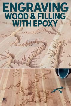 wood and filling with epoxy is an easy way to make your own flooring