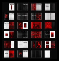 an image of red and black squares with the words art director on them