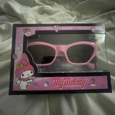 Super Cute! Brand New, Never Used Comes With Glasses, Soft Case, Stand, Mirror, Screwdriver Originally Paid $22.00+$1.04+$17.30 Shipping And Tax Retro Sunglasses With Tinted Lenses As Gift, Retro Sunglasses With Tinted Lenses For Gift, Retro Sunglasses With Tinted Lenses As A Gift, Retro Pink Adjustable Sunglasses, Rectangle Frame Sunglasses, Stand Mirror, Sanrio Accessories, Sanrio Pink, Rainbow Bow