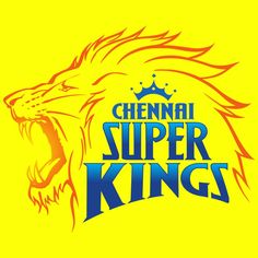 a yellow background with the words,'cheenai super kings'on it