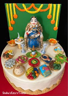 Sreemantham Cake Ideas, Sreemantham Cakes, Seemantham Cake Ideas, Seemantham Decoration Plates, Seemantham Return Gift Ideas, Plate Decoration For Baby Shower Indian, Baby Shower Plate Decoration, Sreemantham Plate Decoration, Seemantham Plate Decoration Ideas