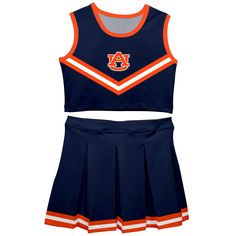 Auburn University Tigers Vive La Fete Game Day Blue Sleeveless Chearleader Set Collegiate Blue Tops For Cheerleading, Collegiate Sleeveless Tops For Cheerleading, Blue Sporty Activewear For Cheerleading, Cheerleader Outfit, Flamingo Shorts, Pink Seersucker, Cheerleading Outfits, Hand Smock, Seersucker Dress