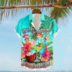 Season:All Seasons,Summer; Fabric:4-Way Stretch Fabric; Sleeve Length:Short Sleeve; Look After Me:Machine wash,Hand wash,Washable; Gender:Men's; Style:Vacation,Hawaiian,Resort Style; Elasticity:Micro-elastic; Tops Type:Shirt; Occasion:Hawaiian,Beach,Holiday,Vacation,Outdoor; Fit Type:Relaxed Fit; Pattern:Letter,Parrot,Drink; Design:3D Print,Button Up; Neckline:Turndown; Brand:OUKU; Listing Date:01/26/2024; Bust:; Length:; Shoulder Width:; Fit US Size:; Fit UK Size:; Fit EU Size:; Sleeve Length:; Summer Camp Shirt For Beach With Collar, Summer Collared Camp Shirt For Beach, Collared Summer Camp Shirt For Vacation, Collared Hawaiian Shirt For Vacation And Beach Season, Collared Hawaiian Shirt For Beach Vacation, Printed Short Sleeve Hawaiian Shirt For Beach Party, Beachwear Camp Shirt With Short Sleeves For Vacation, Green Hawaiian Shirt For Summer Vacation, Blue Summer Camp Shirt For Vacation