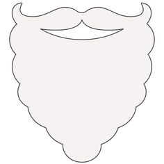 a white beard and mustache on a white background