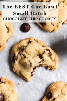 the best one bowl small batch chocolate chip cookies