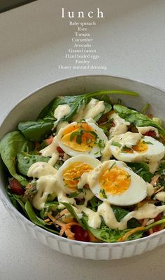 a salad with hard boiled eggs in it