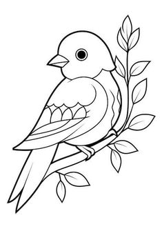 Cartoon Art Drawing, Oil Pastel Drawings Easy, Free Christmas Coloring Pages, Bird Template, Crewel Embroidery Kits, Art Worksheets, Bird Coloring Pages, Fish Illustration, Oil Pastel Drawings