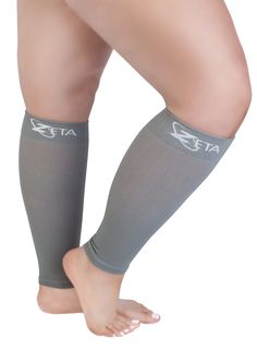 PRICES MAY VARY. At Last, Leg Sleeves That Actually Fit: Tired of tight compression socks that pinch, squeeze, chafe, and dig? Try our superior calf sleeve; Anatomically designed for plus-size women, these soft, stretchy sleeves perfectly follow the contours of your calves; Result: firm yet comfortable compression for calves up to 26" Engineered for Soothing Relief: Suffering from lower leg pain? Our calf brace sleeves are custom-created to help relieve swelling and soreness; They gently facilit Lower Leg Pain, Best Compression Socks, Knee Pain Relief Exercises, Nurse Compression Socks, Healthy Legs, Leg Compression, Womens Compression Socks, Restless Leg Syndrome, Leg Cramps