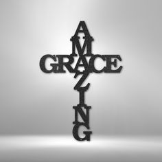 a cross with the word grace on it