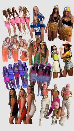 many different pictures of women in bathing suits