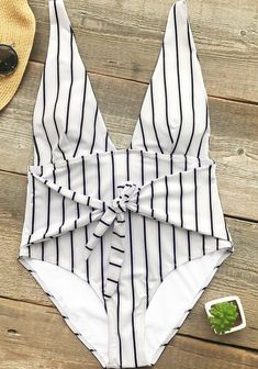 Quiet Elegance, Swimwear Beach, Striped One Piece, Tie Design, Beach Swimwear, Beach Swimsuit, Swim Wear, Fashion Pattern, Inspiration Mode