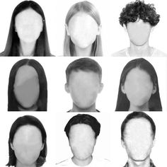 multiple images of different types of people's hair