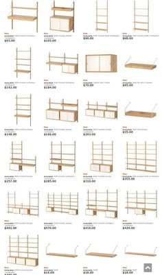 the instructions for how to build a bookshelf with shelves and shelving units