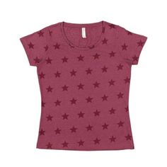 IWPF Code Five Women's Star Print Scoop Neck Tee Size up to 2XL - 4.5 oz./yd, 60/40 combed ringspun cotton/polyester printed stars vintage fine jersey. Natural Heather is 100% combed ringspun cotton. Fit: Ladies' Modern - Semi fitted. Topstitched ribbed collar. Self-fabric back neck tape. Side seams. Double needle sleeves and bottom hem. EasyTear label. Bleed resistant ink is recommended when printing on Code Five camouflage products. 2% of all Code Five sales are donated to Children of Fallen S Fallen Soldiers, Star Vintage, Star T Shirt, Usa Outfit, Scoop Neck Tee, Striped Sleeve, Five Star, Star Print, Online Shopping Clothes