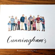 an image of a family portrait with the words cummingham's on it