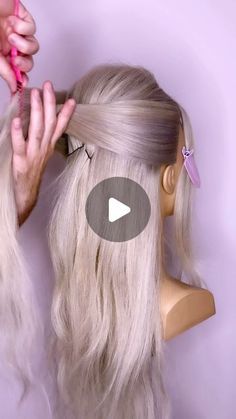 Joseph I'Anson on Instagram: "Are you looking for an easy way to create a super cute half up style? Then this easy to follow tutorial is for you!   L’IMAGE Mannequin - “Denise” from @equip_the_creative use code Joseph10 at the checkout to get 10% off your order.   Created using @revlonprofessionaluk style Masters  #hairtutorial #hairup #hairupdo #hairdo #hairdosimple #updo #updos #updohairstyles #hairups #hairstyles #hairideas #Weddinghair #hairwedding #bridalhair #reel #reels #igreels #ighair #hairfashion #hairhack #hairgoals #updostyles #upstyle #tutorialhair #hairart #reelitfeelit #bridalhair #bridalhairinspo #halfuphalfdown    @behindthechair_com  @markleesonsalons @nextlevelhairstylists @hairbrained_official @limage_gmbh @hairtutorial4you @hairstyles_ideas__ @i.love.hairstyles @esteti Side Bun For Medium Length Hair, Beehive Updo Wedding, Diy Gala Hairstyles, Diy Side Ponytail Hairstyles, Wedding Guest Hairstyles Medium Straight, Victorian Hairstyles Tutorial Easy, Homecoming Hairstyles How To, How To Use Hair Extensions For Ponytail, Diy Hair Wedding Guest