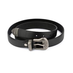 "Buy Western Belts - Cowboy Belts - Western Belt Leather - 30 Mm Black Full Grain Leather Belt - Mens Cowboy Belts - Western Belts For Women BELT SIZE: Choose from drop down menu above BELT HEIGHT: 1 1/8\" | 3.0 cm LEATHER: Smooth genuine leather COLOR: Black BUCKLE: Metal in silver color CONDITION: New INCLUDED: Dust bag ALL BELTS ARE MEASURED FROM THE LEATHER PART'S END TO THE MIDDLE HOLE. PAYMENT Shopping on Etsy is 100% safe. I accept Paypal to make your payment process totally secure. Paypa Black Belt With Antique Buckle For Rodeo, Western Style Black Belt For Ranch, Western Black Belt Buckles For Rodeo, Black Concho Belt Buckles For Ranch, Black Concho Belt Buckles, Western Style Black Belt For Western-themed Events, Classic Belt Buckles For Western-themed Events, Classic Leather Belt Buckles For Rodeo, Western Belt Buckles For Rodeo