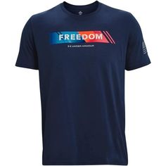 Under Armour Freedom Amp 3 T-Shirt Mens S Navy Blue Loose Short Sleeve New Please Check Measurements Below Before Purchasing. Chest 19" Pit To Pit Flat - From The Front Total Length 27" Bottom Of Collar To Hem - Back Camouflage T Shirts, Black Athletic Shorts, Black Polo, Compression Shirt, Under Armour Shirts, Running Shirts, Mens Tee Shirts, Athletic Shirts, Loose Shorts